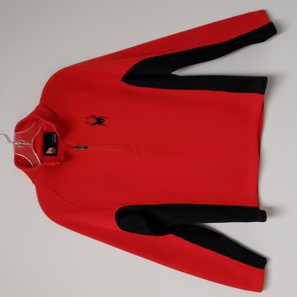 Spyder Core sweater red half-zip‎